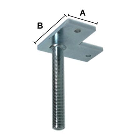 Beam Support Assembly -  (L Plate + TR30) - Zinc -PPBS30-L