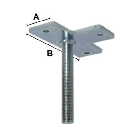 Beam Support Assembly -  (T Plate + TR30) - Zinc - PPBS30-T